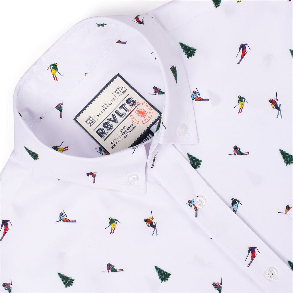 RSVLTS All Downhill From Here Long Sleeve Shirt in Blue — detail 6