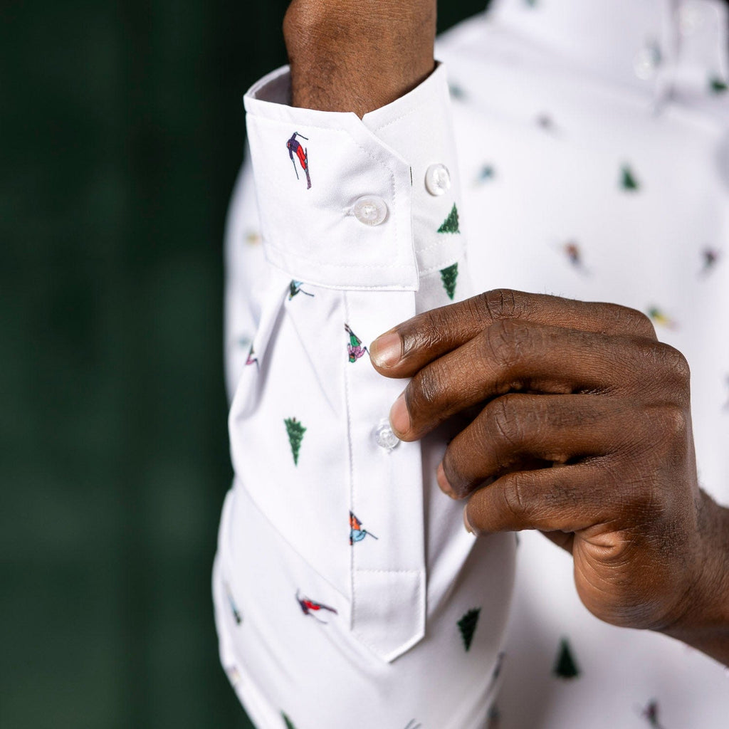 RSVLTS All Downhill From Here Long Sleeve Shirt in Blue — detail 5