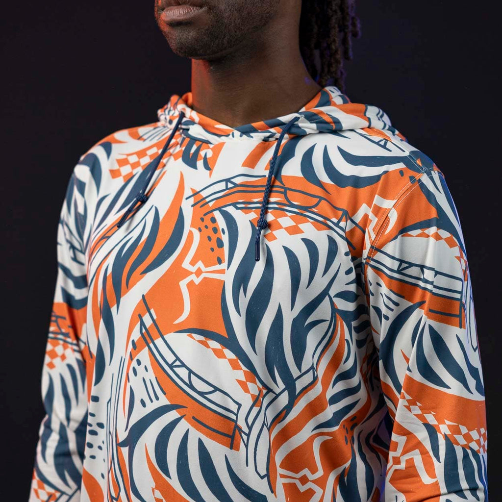 RSVLTS Summer Snips Performance Hoodie in Blue — detail 5