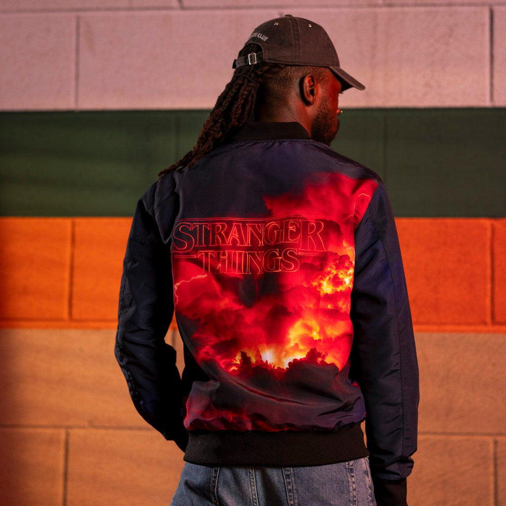 RSVLTS Mind Flayer Mayhem Reversible Bomber Jacket in Blue — detail 8