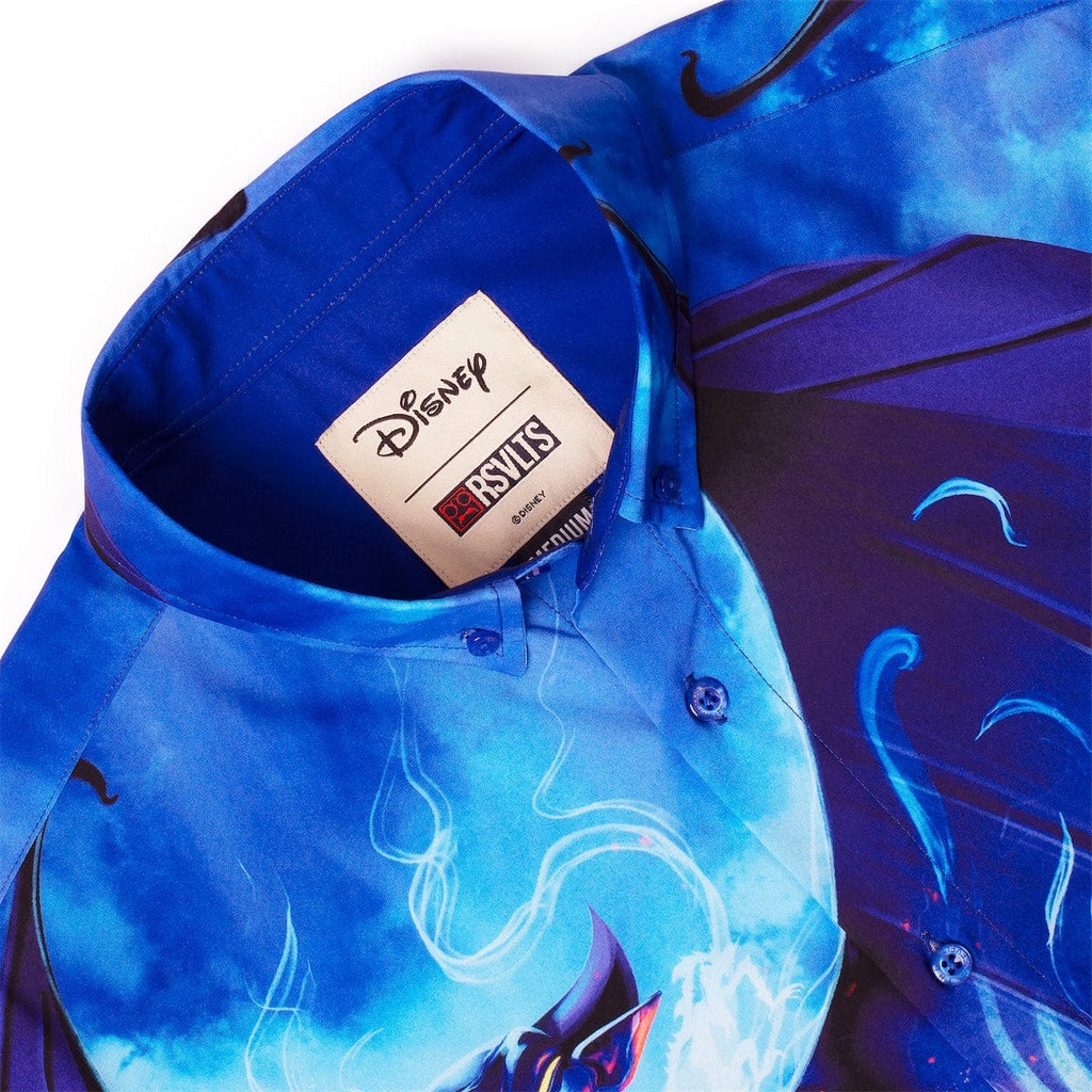 RSVLTS Summit of Evil KUNUFLEX Short Sleeve Shirt in Blue — detail 5