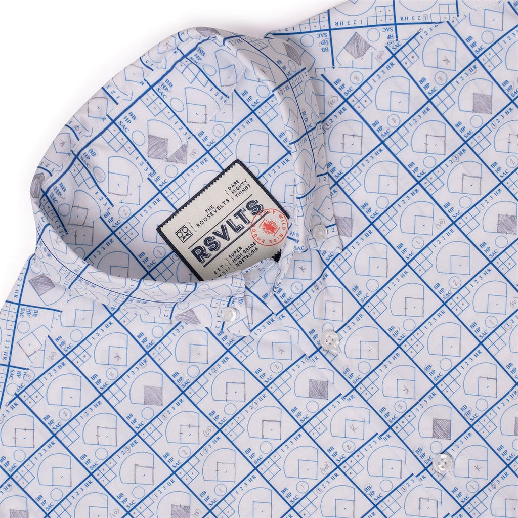 RSVLTS The Scorekeeper KUNUFLEX Short Sleeve Shirt in Blue — detail 4