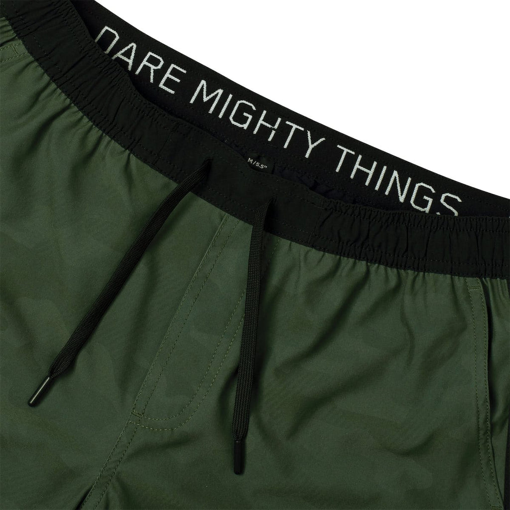 RSVLTS Covert Camo V2 Lined Training Shorts in Green — detail 3