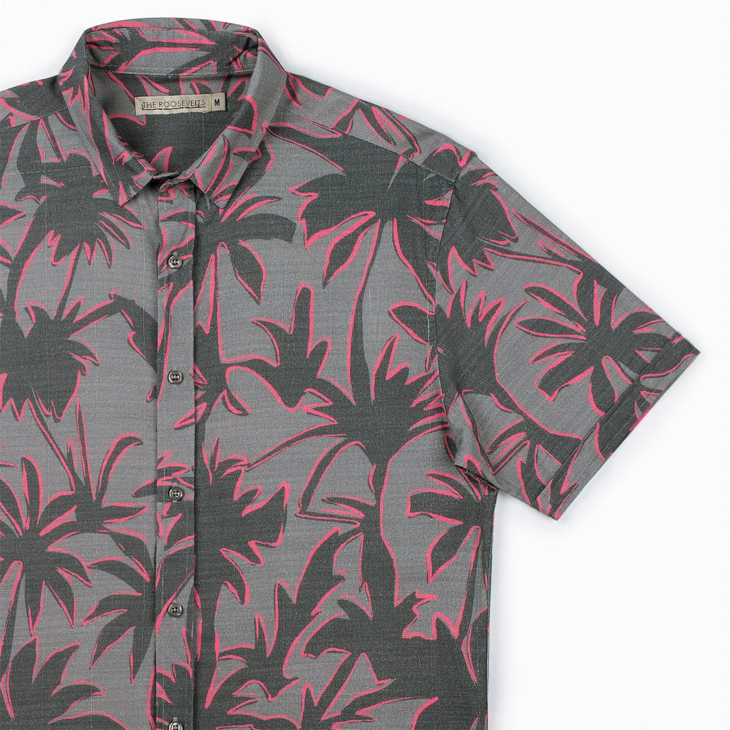 RSVLTS Ember Sunset Bamboo Short Sleeve Shirt in Gray — detail 3