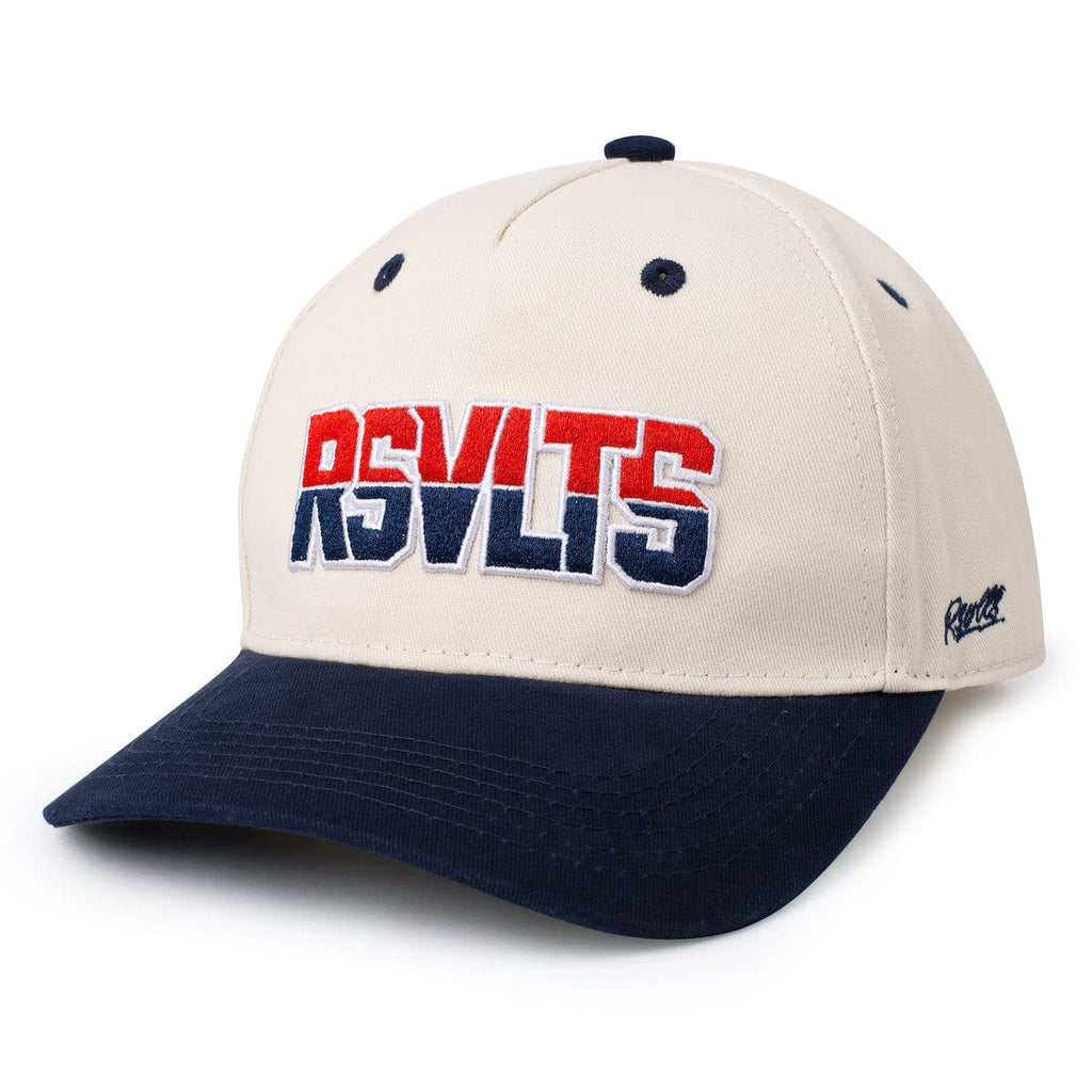 RSVLTS RSVLTS Dream Team 5-Panel Curved Brim Hat in Blue — front view