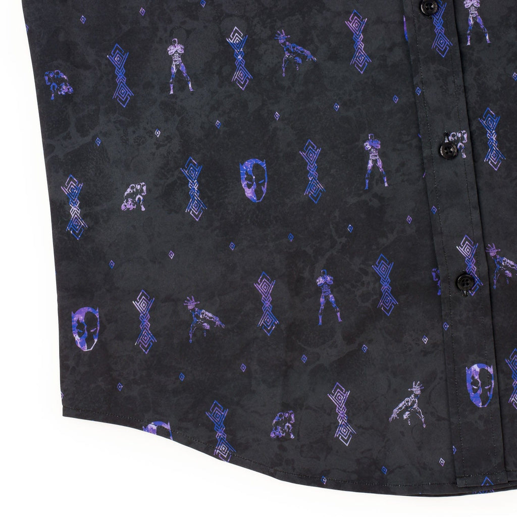 RSVLTS Vibranium Chief KUNUFLEX Short Sleeve Shirt in Black — detail 6