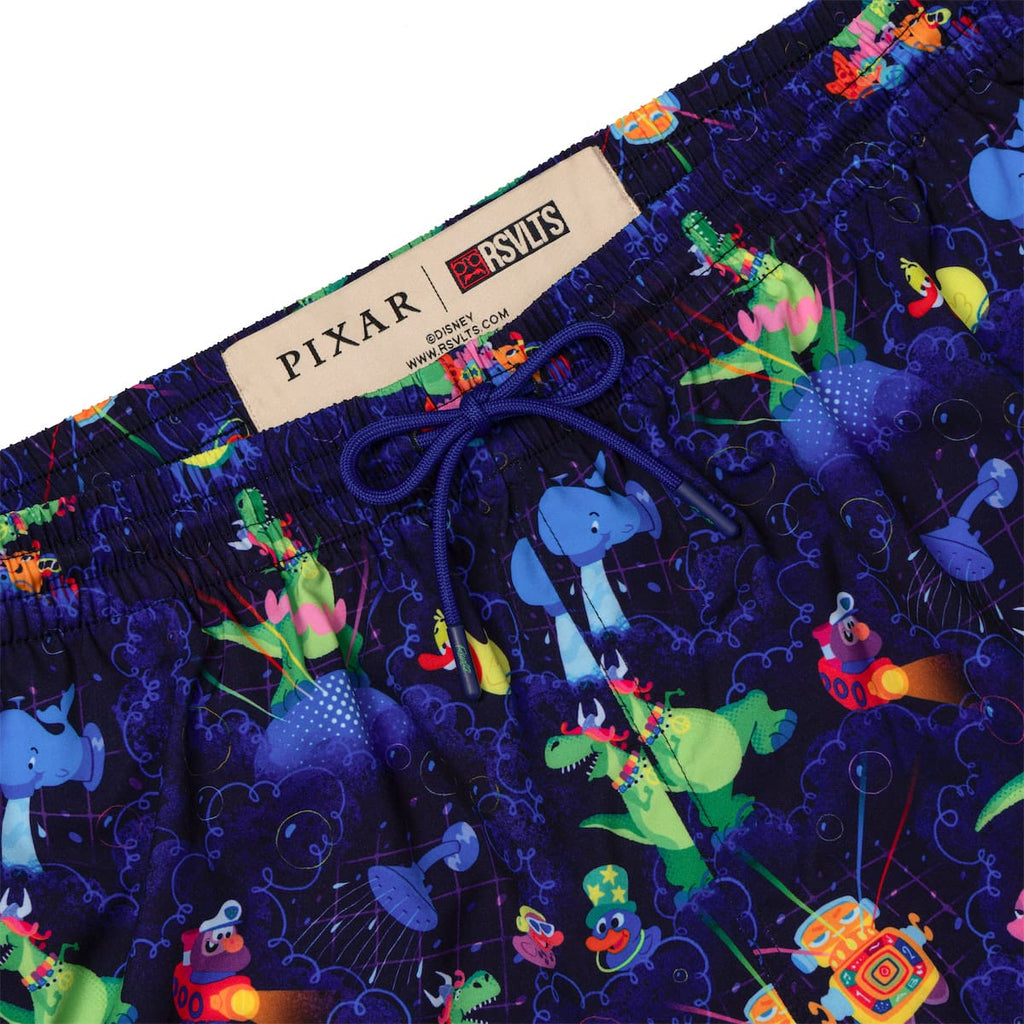 RSVLTS Partysaurus Rex Hybrid Shorts in Purple — detail 4