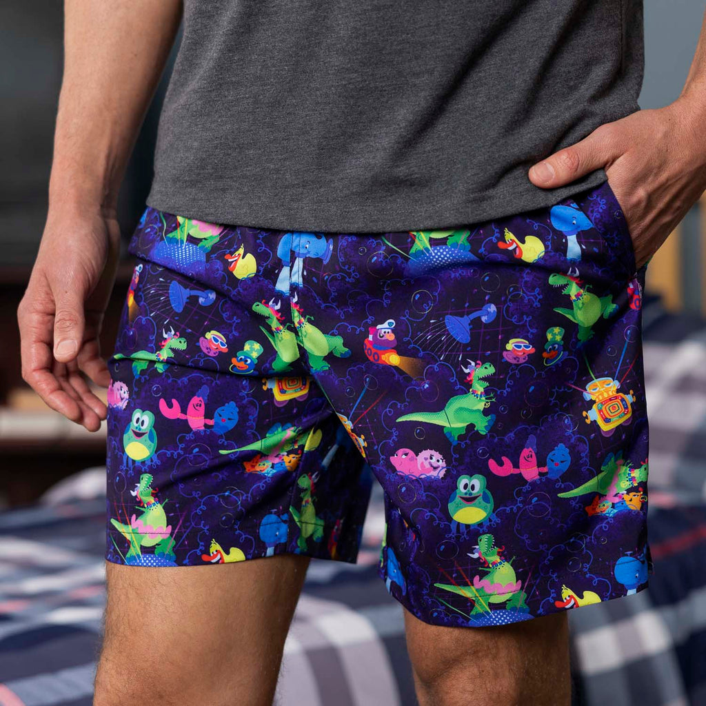 RSVLTS Partysaurus Rex Hybrid Shorts in Purple — detail 2