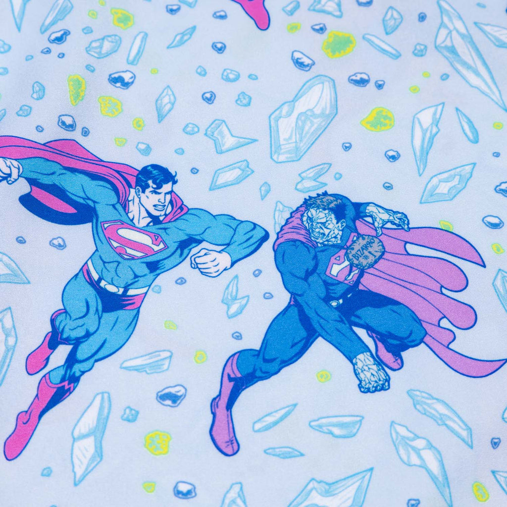 RSVLTS Superman vs. Bizarro KUNUFLEX Short Sleeve Shirt in Blue — detail 7