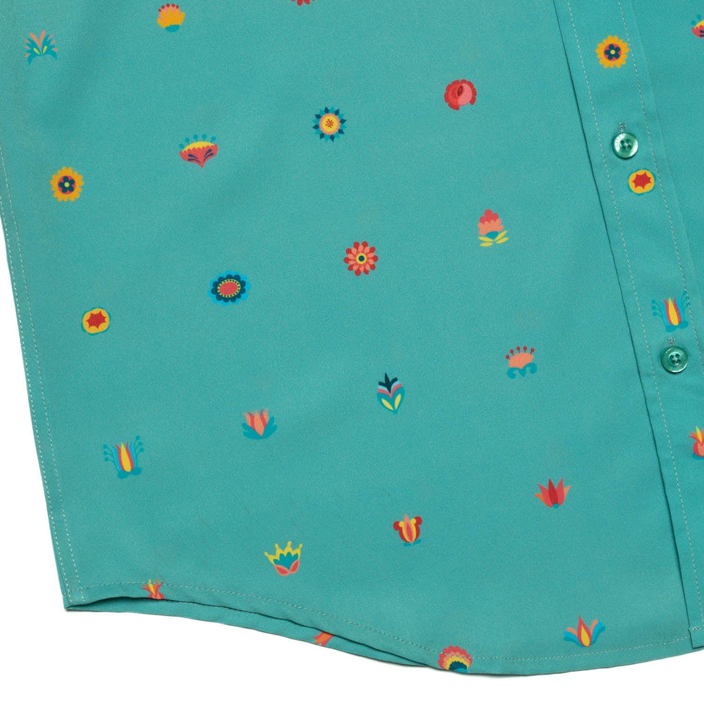 RSVLTS Prado KUNUFLEX Short Sleeve Shirt in Green — detail 3