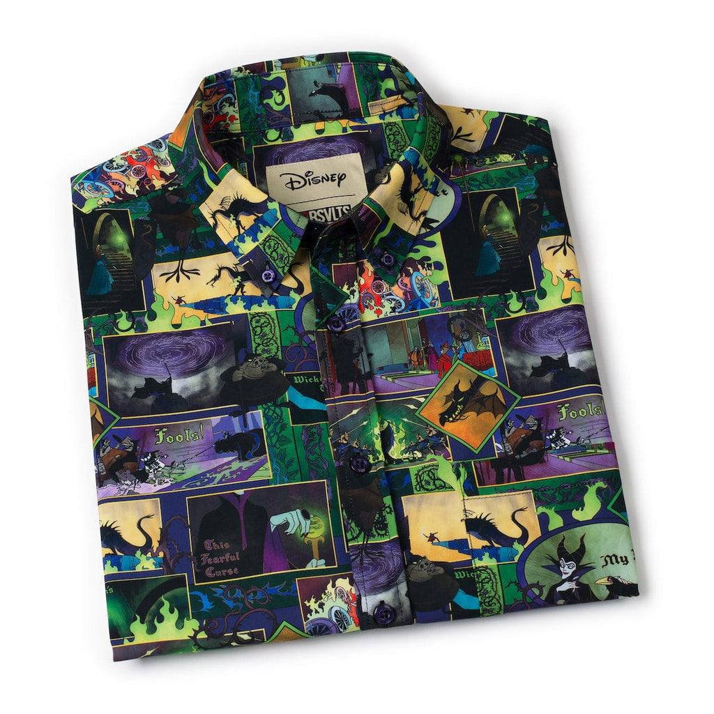 RSVLTS Mistress of All Evil KUNUFLEX Short Sleeve Shirt in Green — detail 9