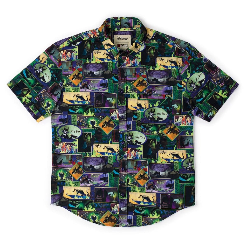 RSVLTS Mistress of All Evil KUNUFLEX Short Sleeve Shirt in Green — detail 6