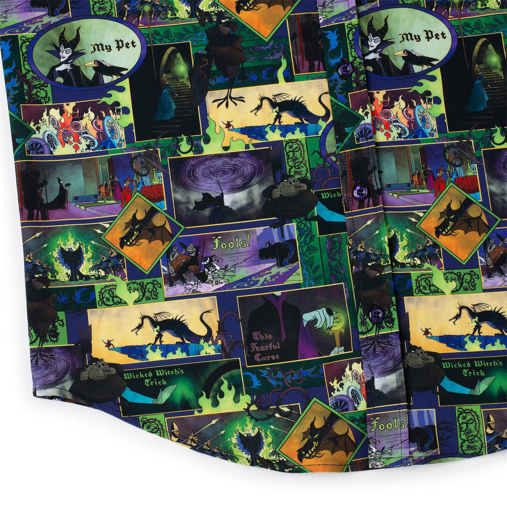 RSVLTS Mistress of All Evil KUNUFLEX Short Sleeve Shirt in Green — detail 8