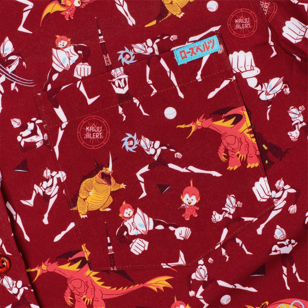 RSVLTS Red Rising KUNUFLEX Short Sleeve Shirt in Red — detail 3