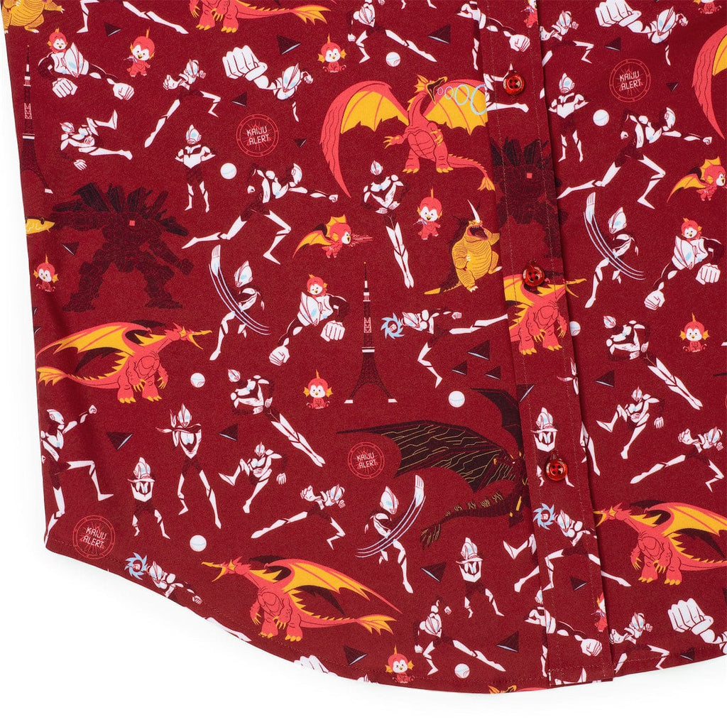 RSVLTS Red Rising KUNUFLEX Short Sleeve Shirt in Red — detail 6