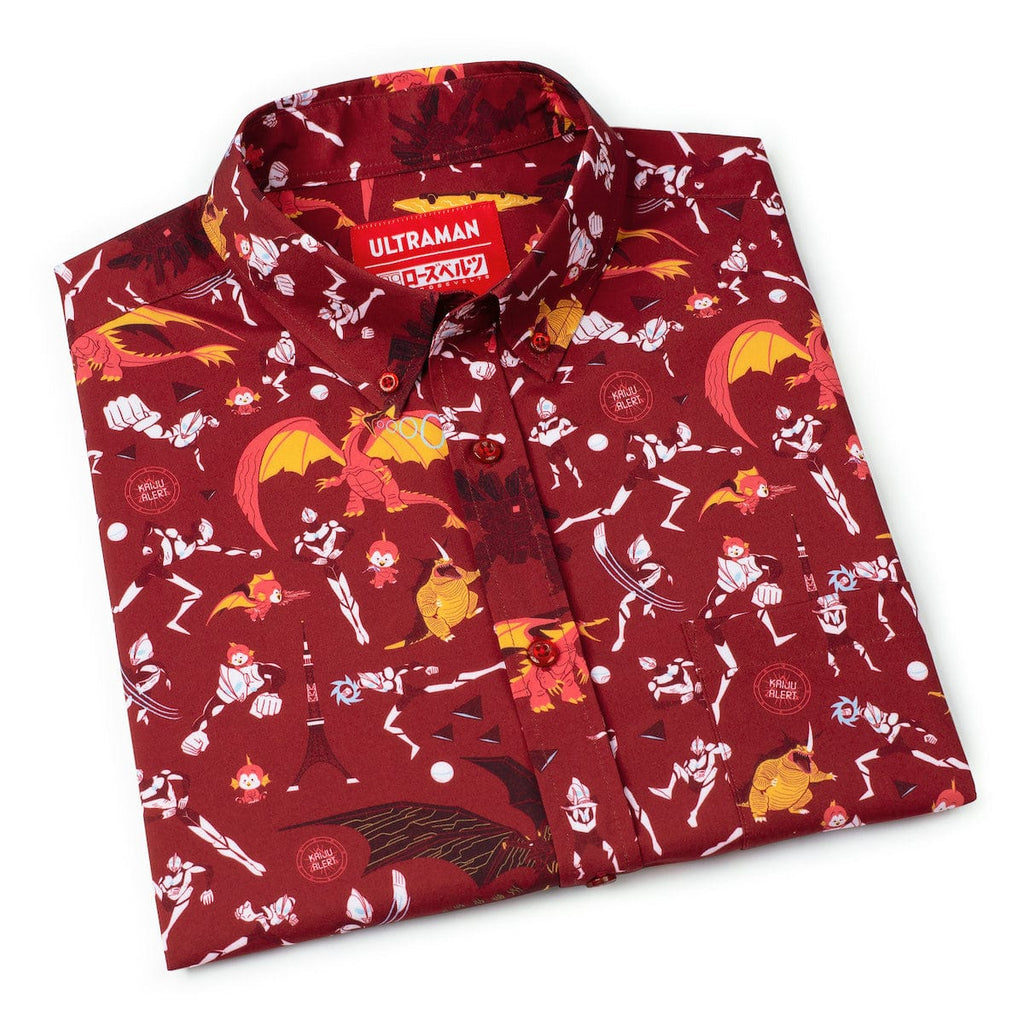 RSVLTS Red Rising KUNUFLEX Short Sleeve Shirt in Red — detail 7