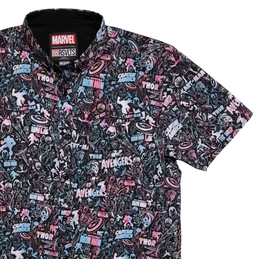 RSVLTS Fight to the Finish KUNUFLEX Short Sleeve Shirt in Black — detail 7