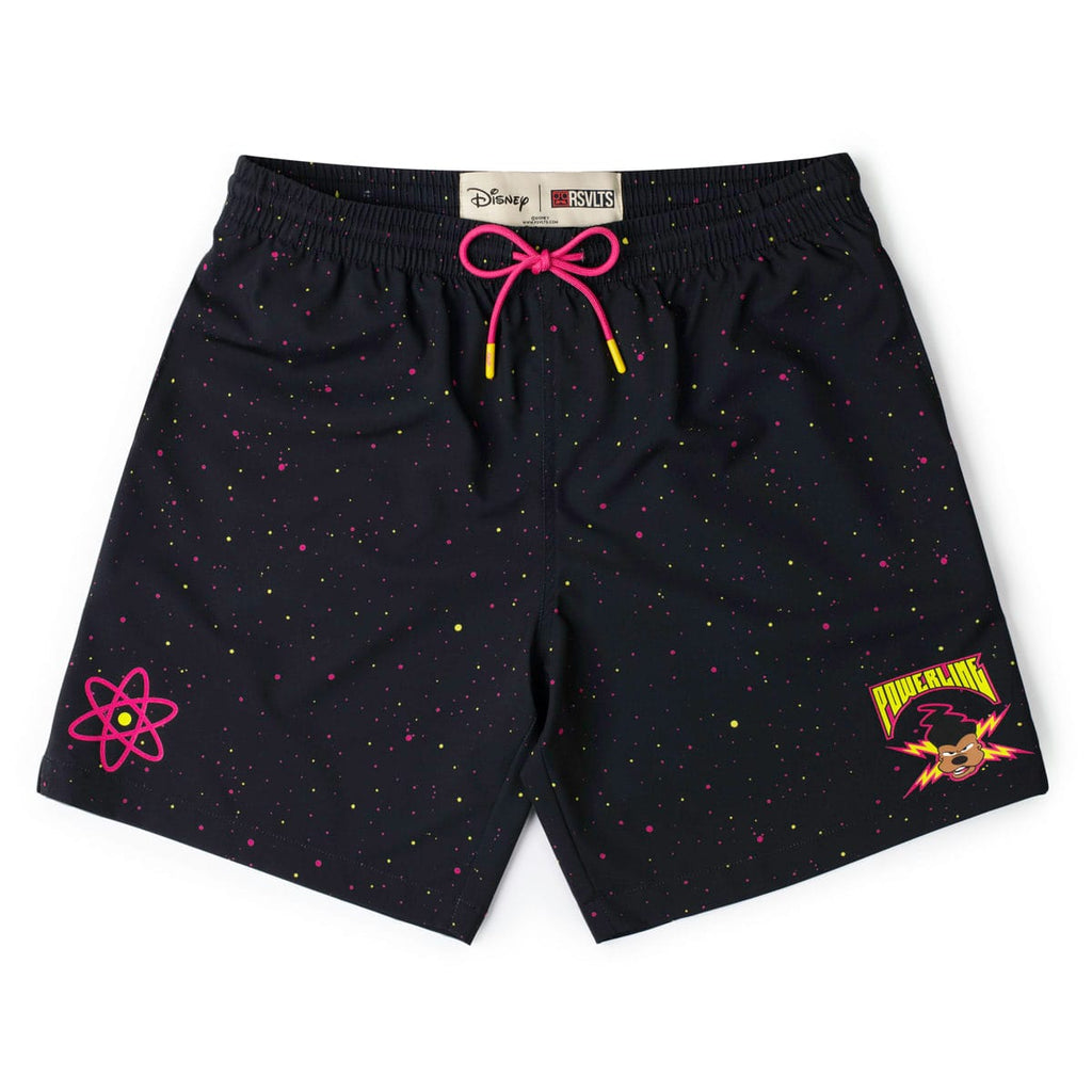 RSVLTS Star Power Hybrid Shorts in Black — front view