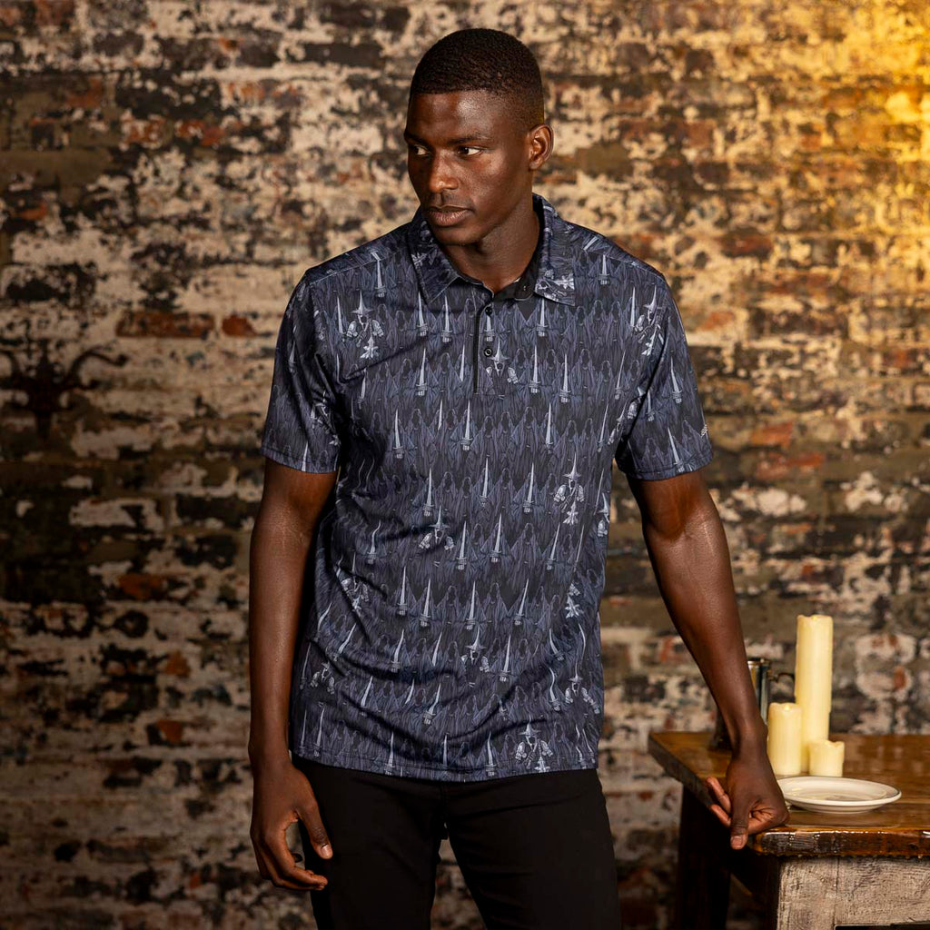 RSVLTS Feel the Wraith All-Day Polo in Black — detail 2