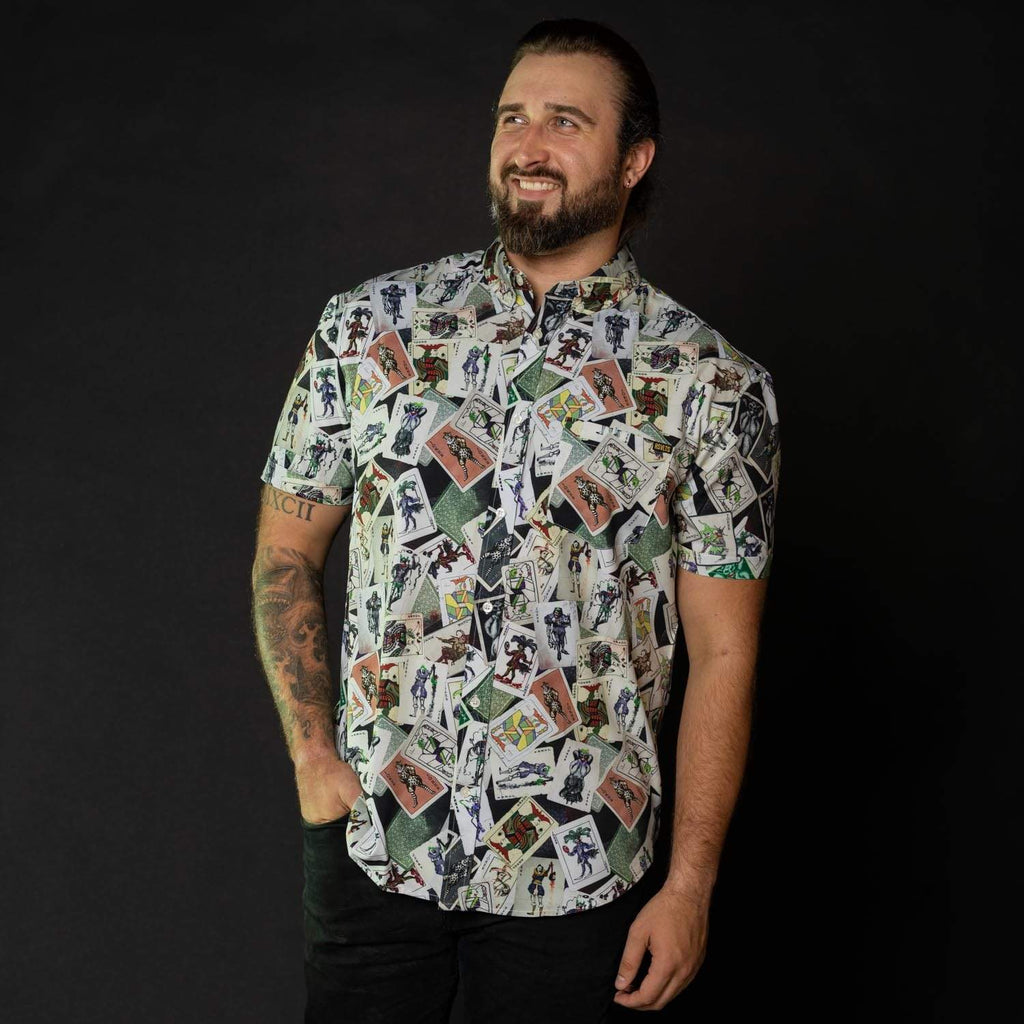RSVLTS Calling Card KUNUFLEX Short Sleeve Shirt in White — detail 7
