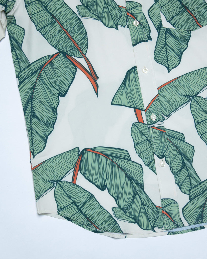 RSVLTS Arnie Palmies KUNUFLEX Short Sleeve Shirt in White — detail 8