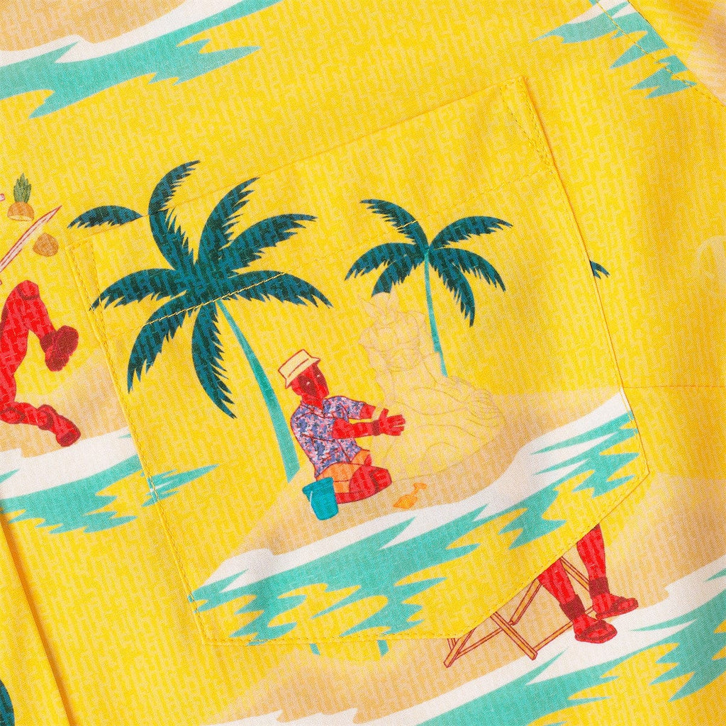 RSVLTS Stuntpool Women's KUNUFLEX Short Sleeve Shirt in Yellow — detail 2