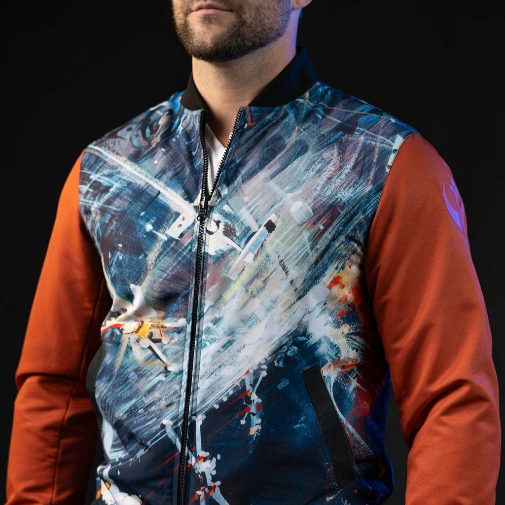 RSVLTS Rebel Jacket Reversible Bomber Jacket in Black — detail 6