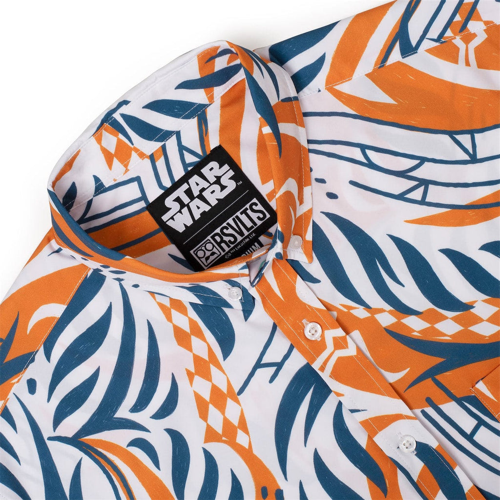 RSVLTS Summer Snips KUNUFLEX Short Sleeve Shirt in Blue — detail 6