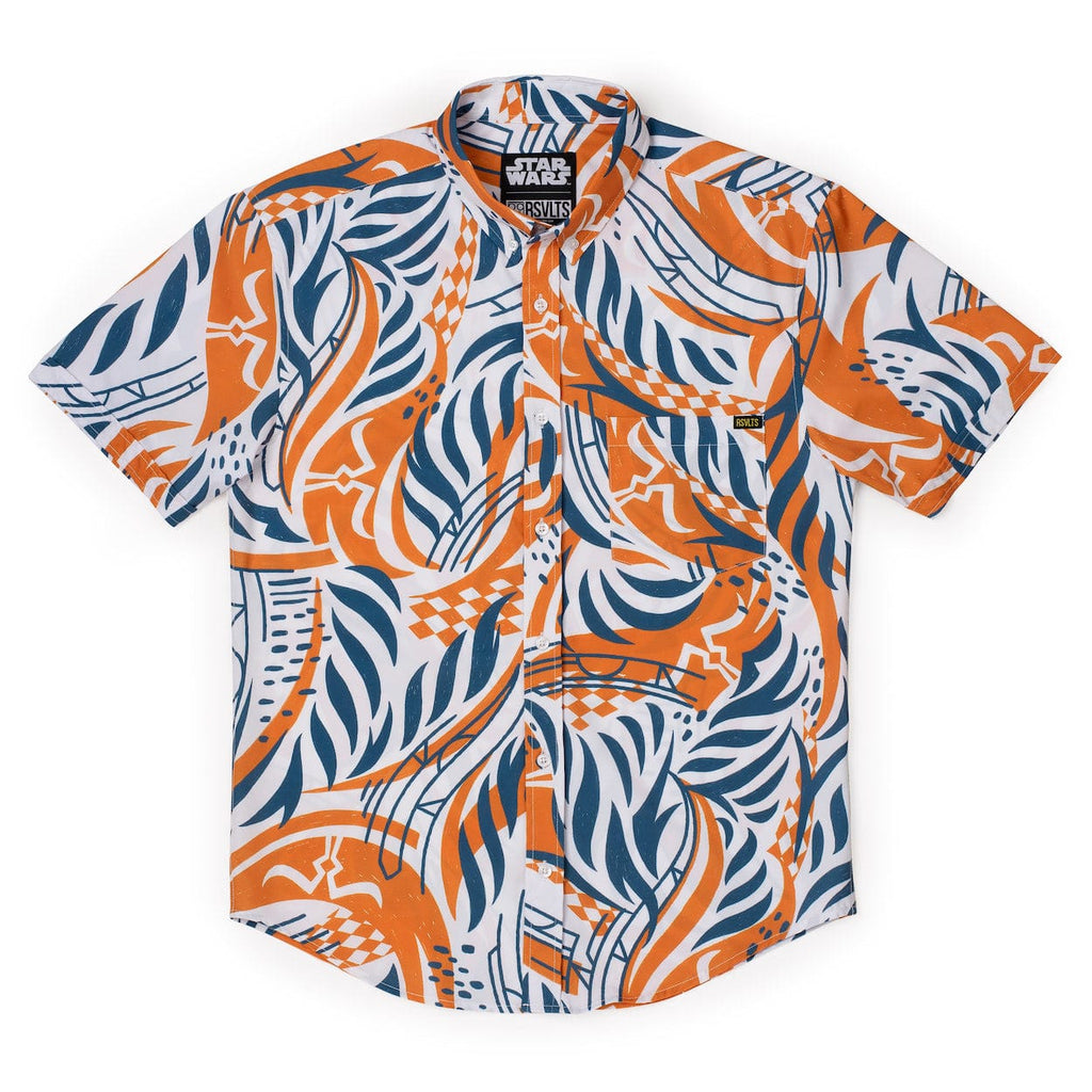 RSVLTS Summer Snips KUNUFLEX Short Sleeve Shirt in Blue — detail 5