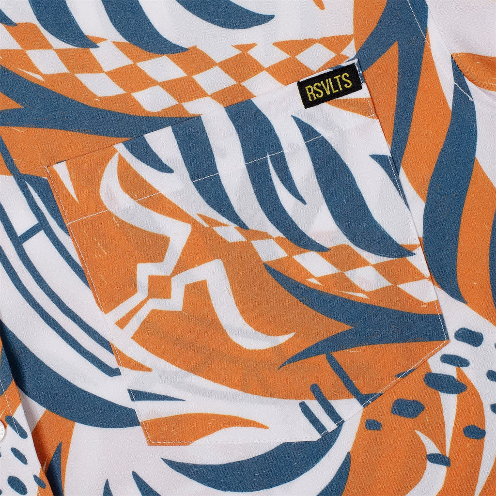 RSVLTS Summer Snips KUNUFLEX Short Sleeve Shirt in Blue — detail 8