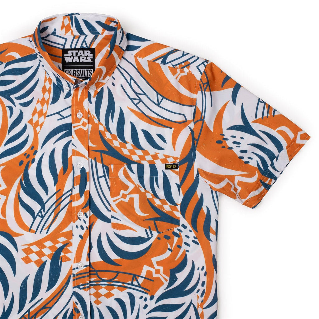RSVLTS Summer Snips KUNUFLEX Short Sleeve Shirt in Blue — detail 3