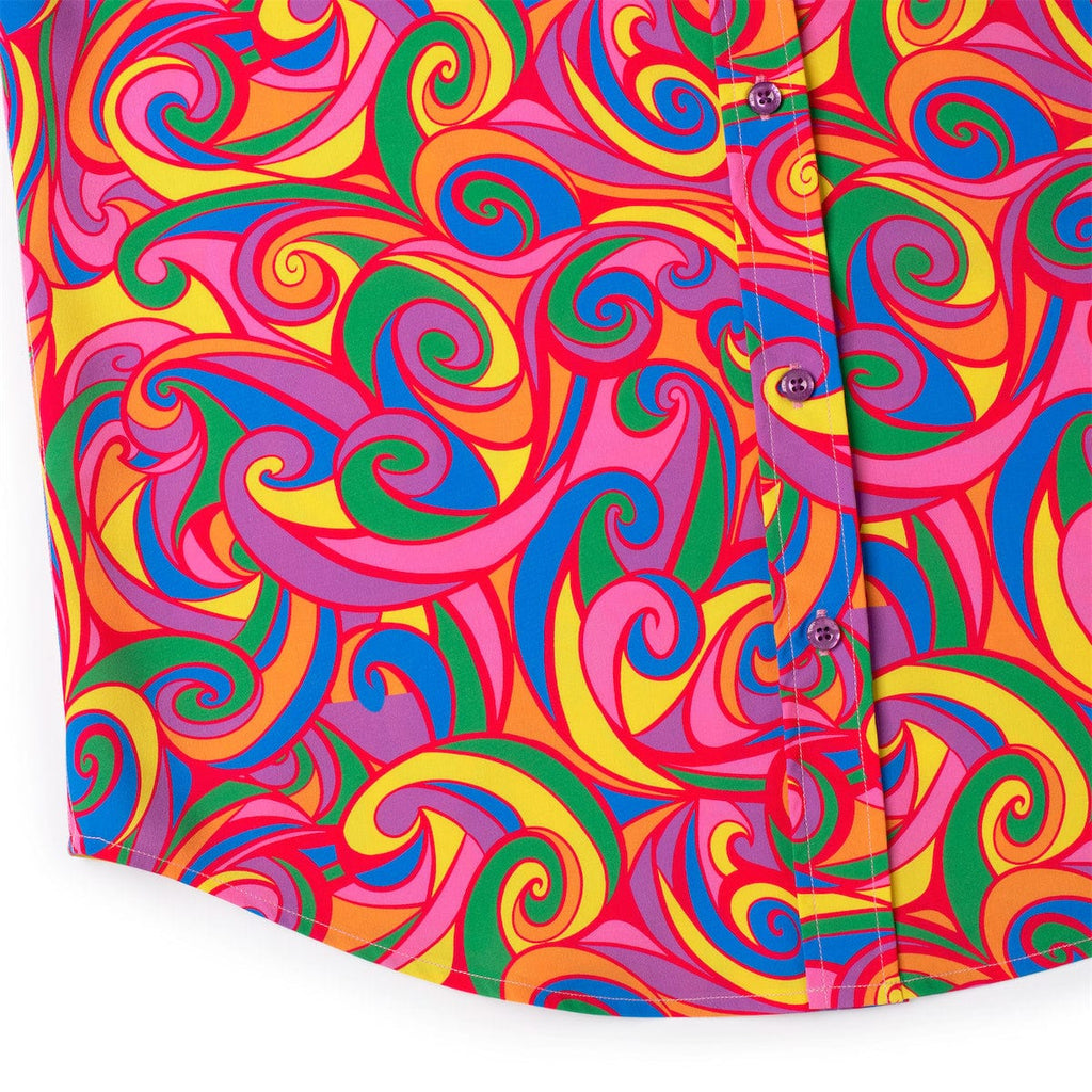 RSVLTS Yeah Maaaaan... KUNUFLEX Short Sleeve Shirt in Multicolor — detail 9