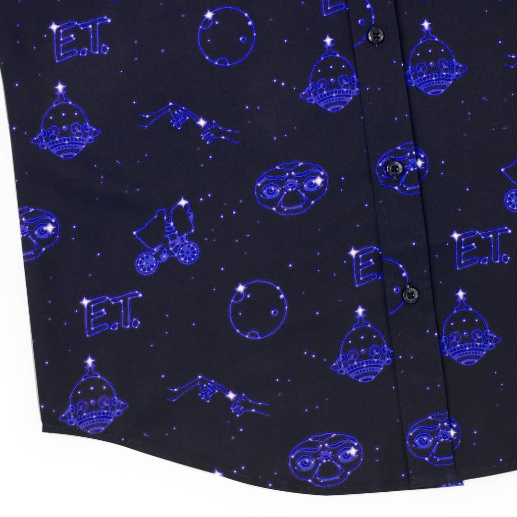 RSVLTS Phone Home KUNUFLEX Short Sleeve Shirt in Blue — detail 4