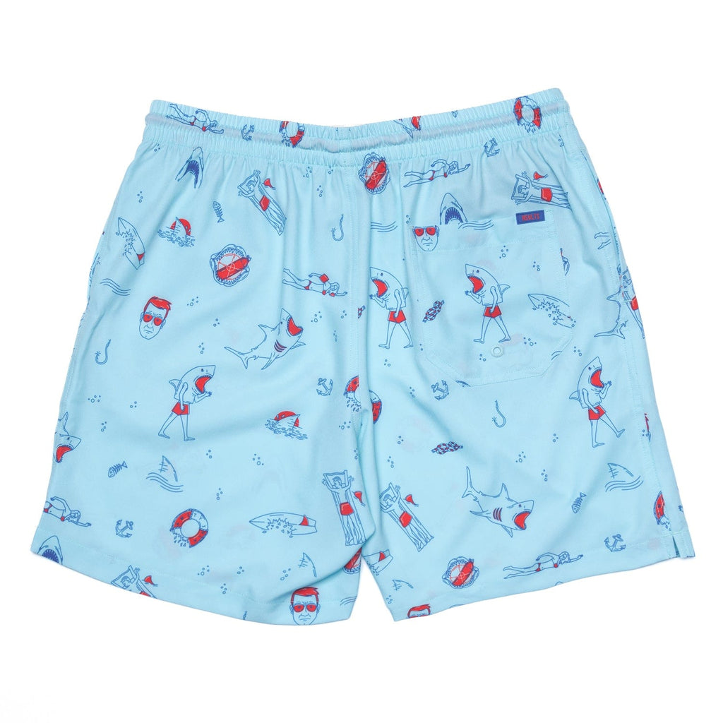 RSVLTS Amity Island Welcomes You Hybrid Shorts in Blue — detail 3