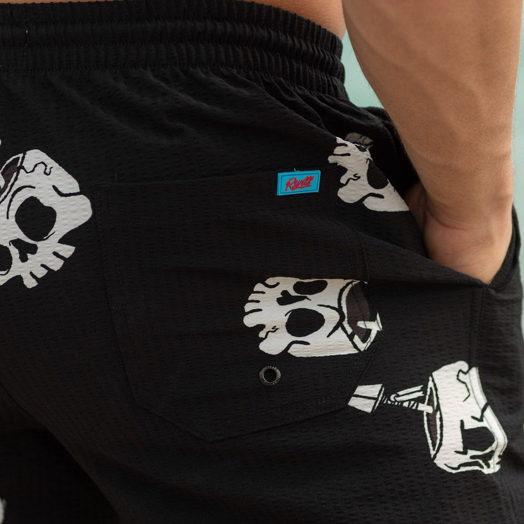 RSVLTS Isla Tortuga Hybrid Shorts in Black — detail 6