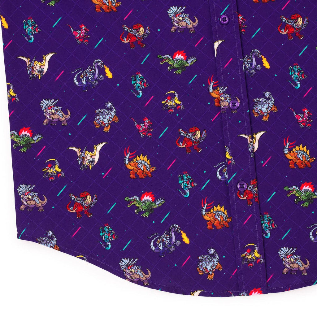 RSVLTS Lazer Dinos KUNUFLEX Short Sleeve Shirt in Purple — detail 7