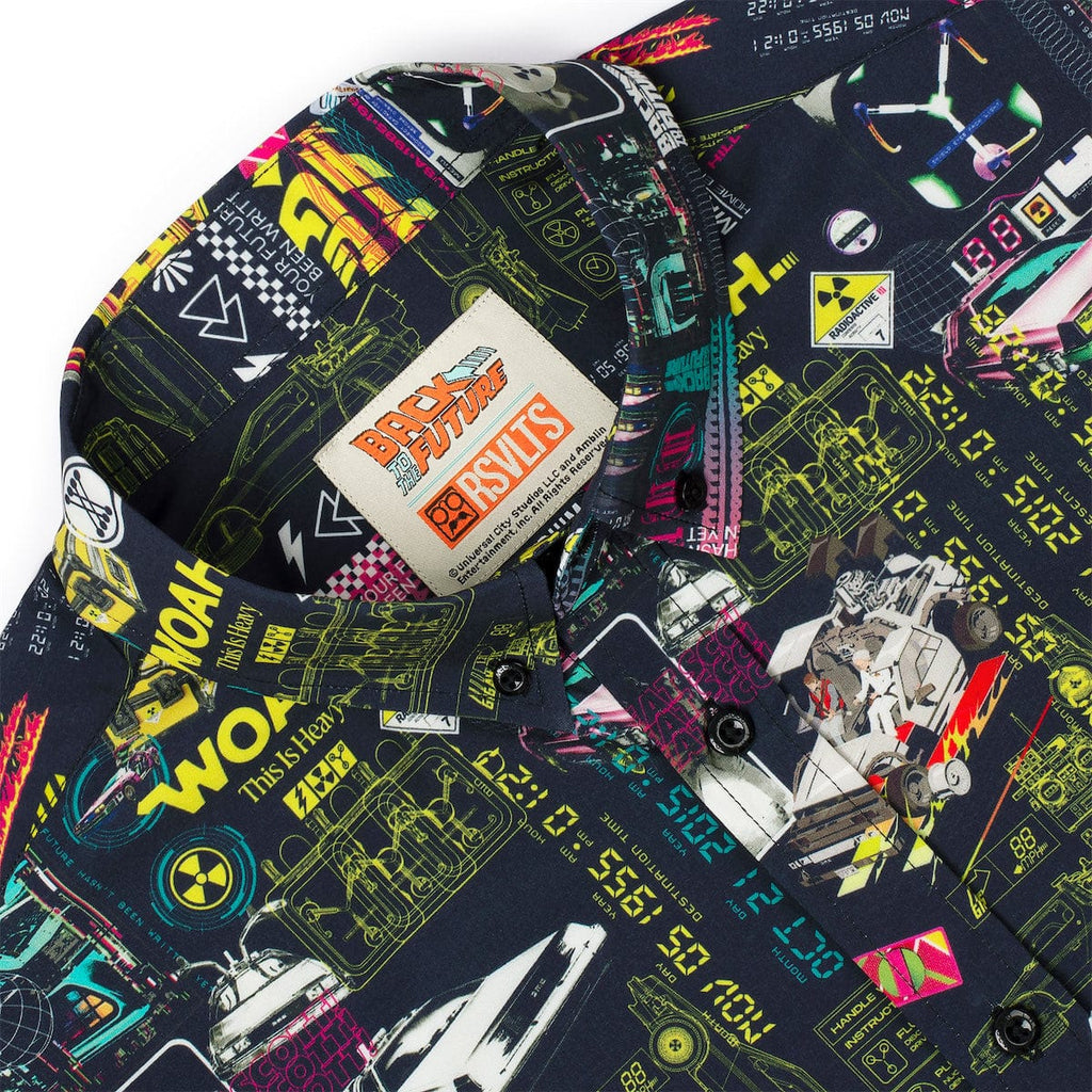 RSVLTS Flux Overload KUNUFLEX Short Sleeve Shirt in Black — detail 11