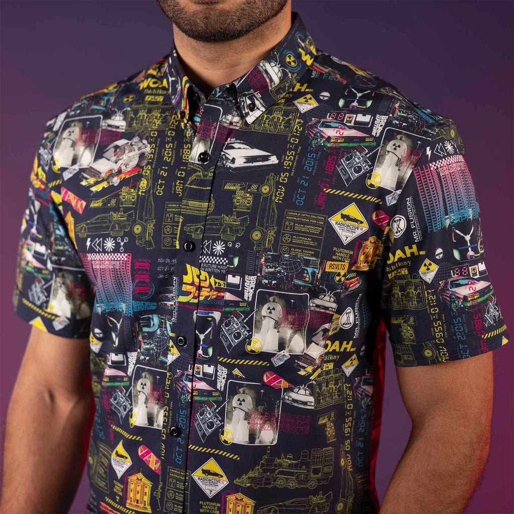 RSVLTS Flux Overload KUNUFLEX Short Sleeve Shirt in Black — detail 9
