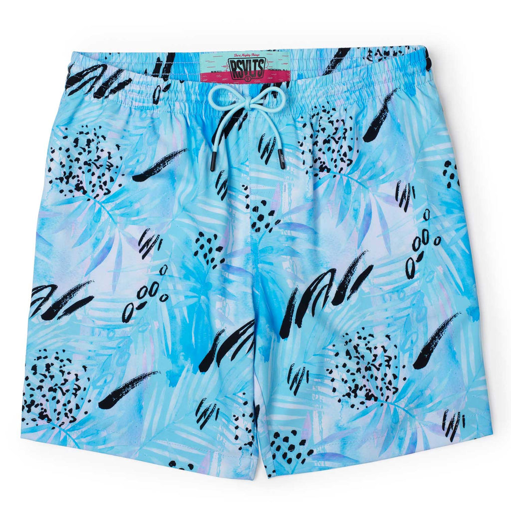 RSVLTS Blueberry Bomb Blast Hybrid Shorts in Blue — front view