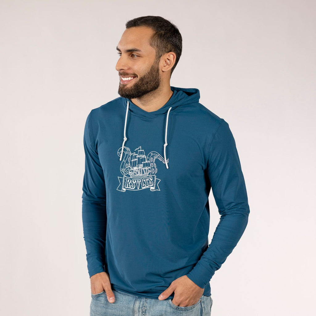 RSVLTS Sea Ya Later! Performance Hoodie in Blue — detail 4