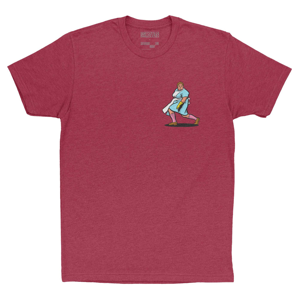 RSVLTS Lunch Lady Land Crewneck Tee in Red — detail 2
