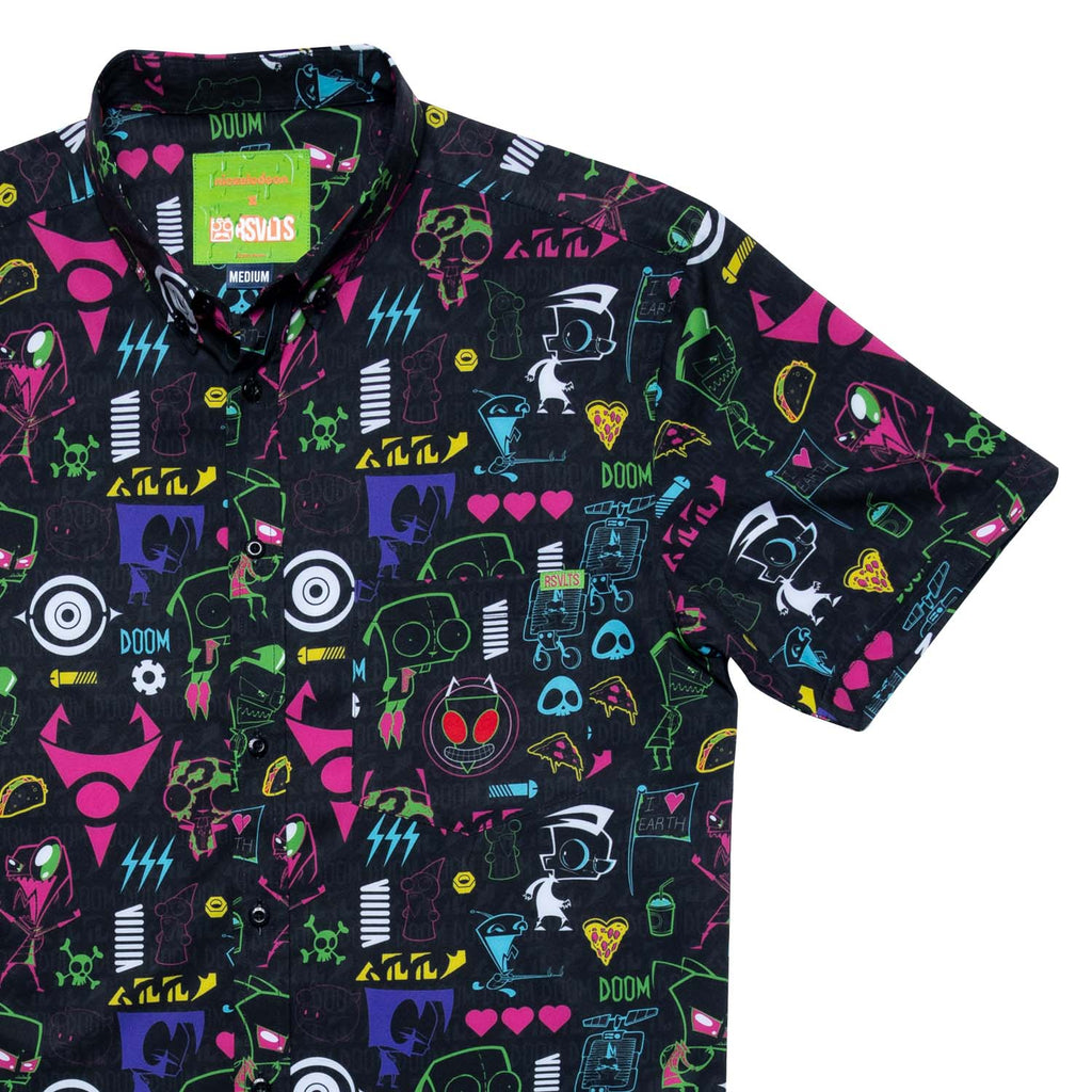 RSVLTS Operation Impending Doom 2 KUNUFLEX Short Sleeve Shirt in Black — front view