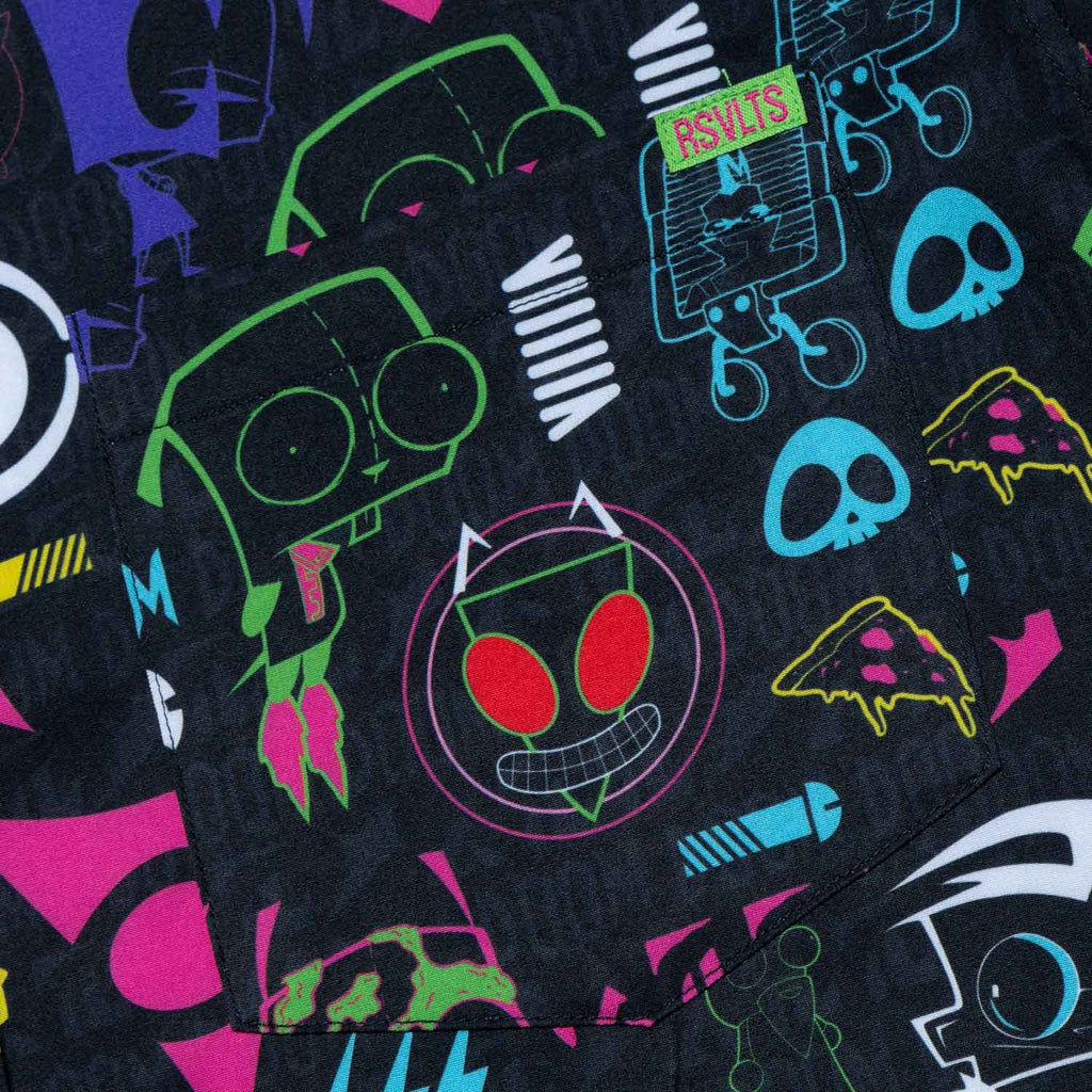 RSVLTS Operation Impending Doom 2 KUNUFLEX Short Sleeve Shirt in Black — detail 5