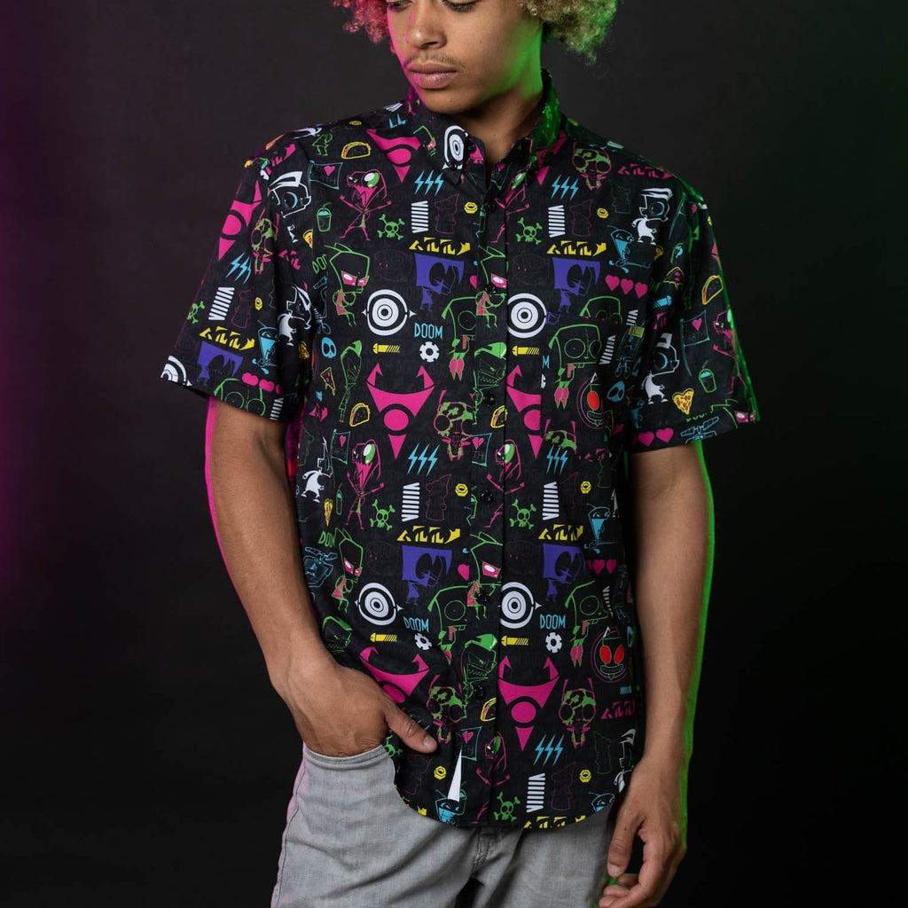 RSVLTS Operation Impending Doom 2 KUNUFLEX Short Sleeve Shirt in Black — detail 7
