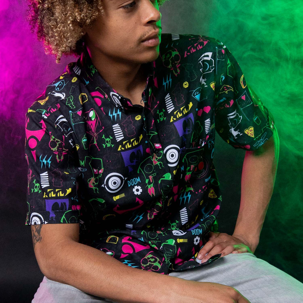 RSVLTS Operation Impending Doom 2 KUNUFLEX Short Sleeve Shirt in Black — detail 11