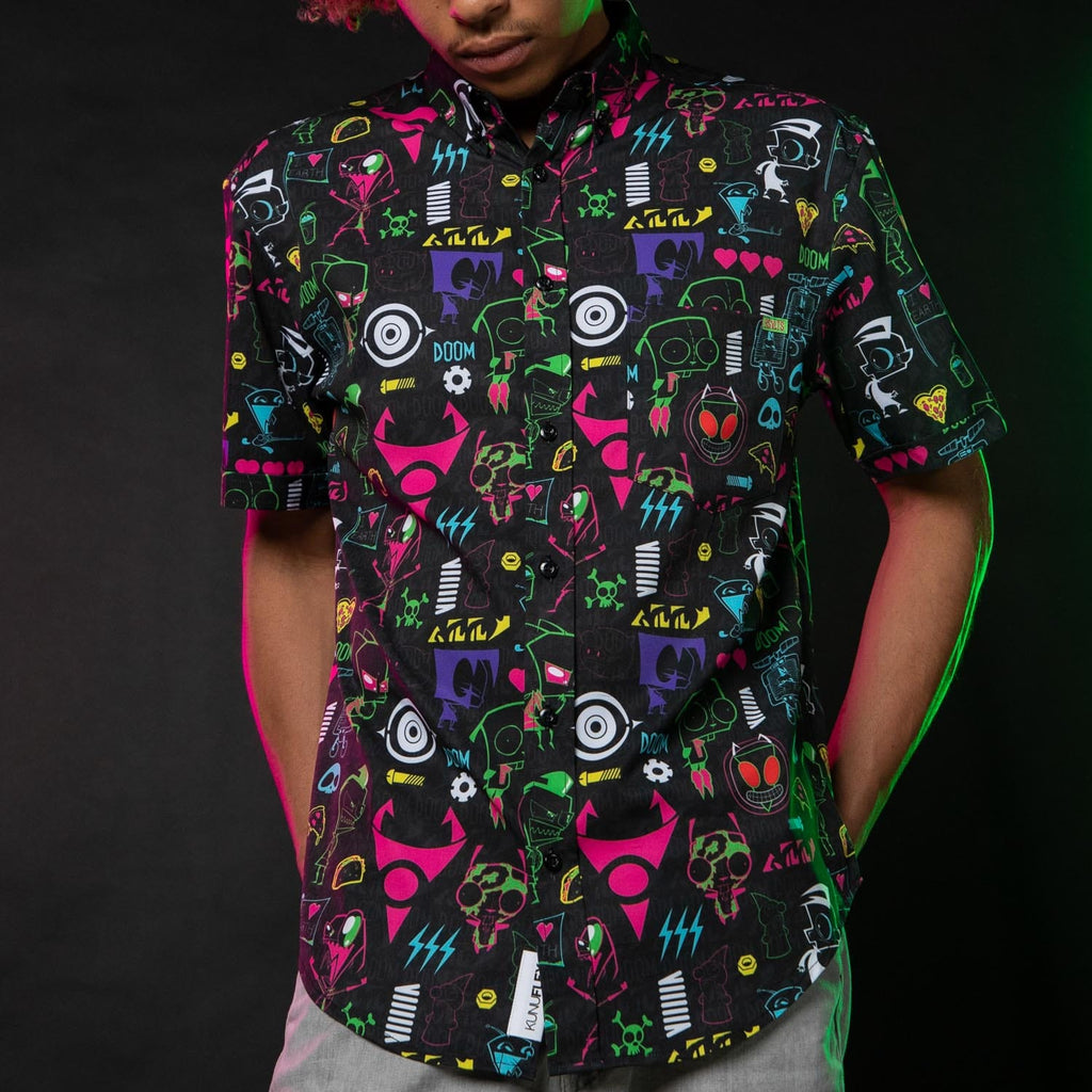RSVLTS Operation Impending Doom 2 KUNUFLEX Short Sleeve Shirt in Black — detail 2