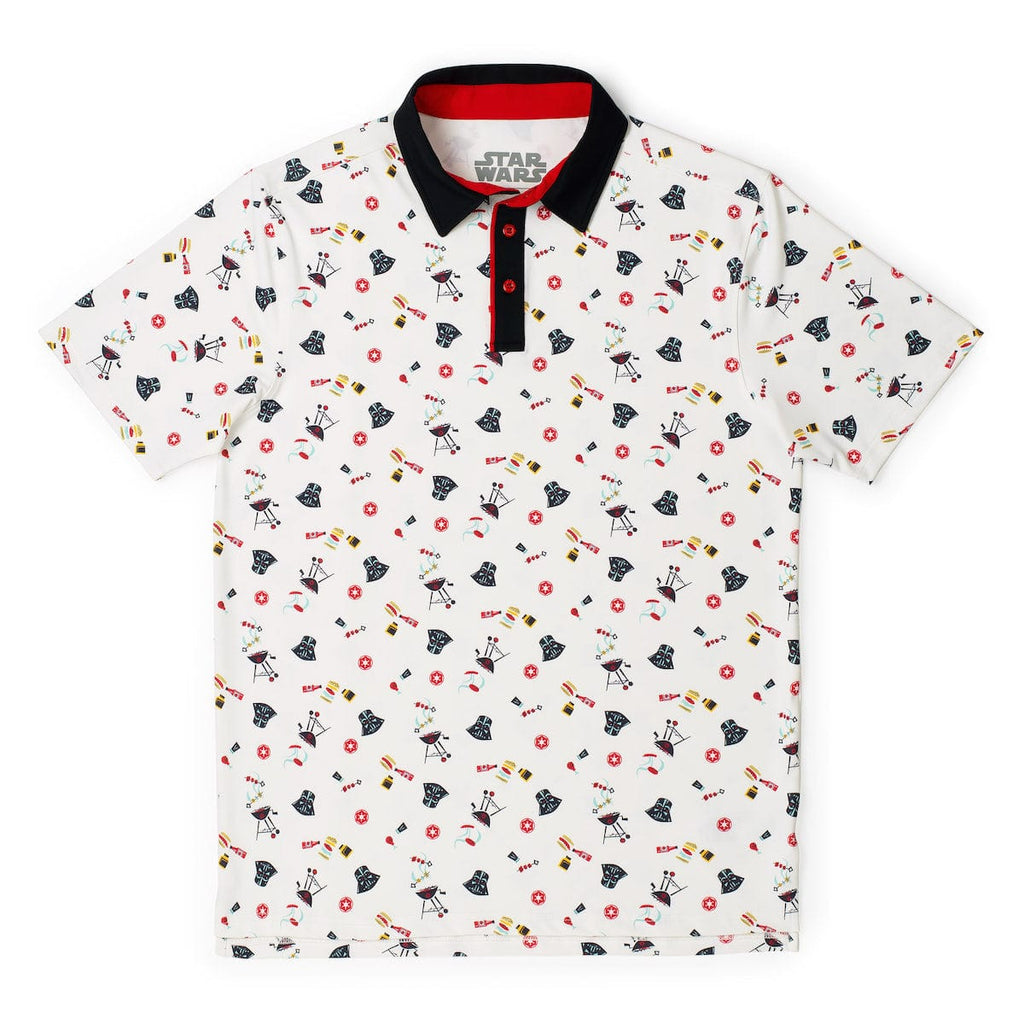 RSVLTS Grillin' Like a Villain All-Day Polo in White — front view