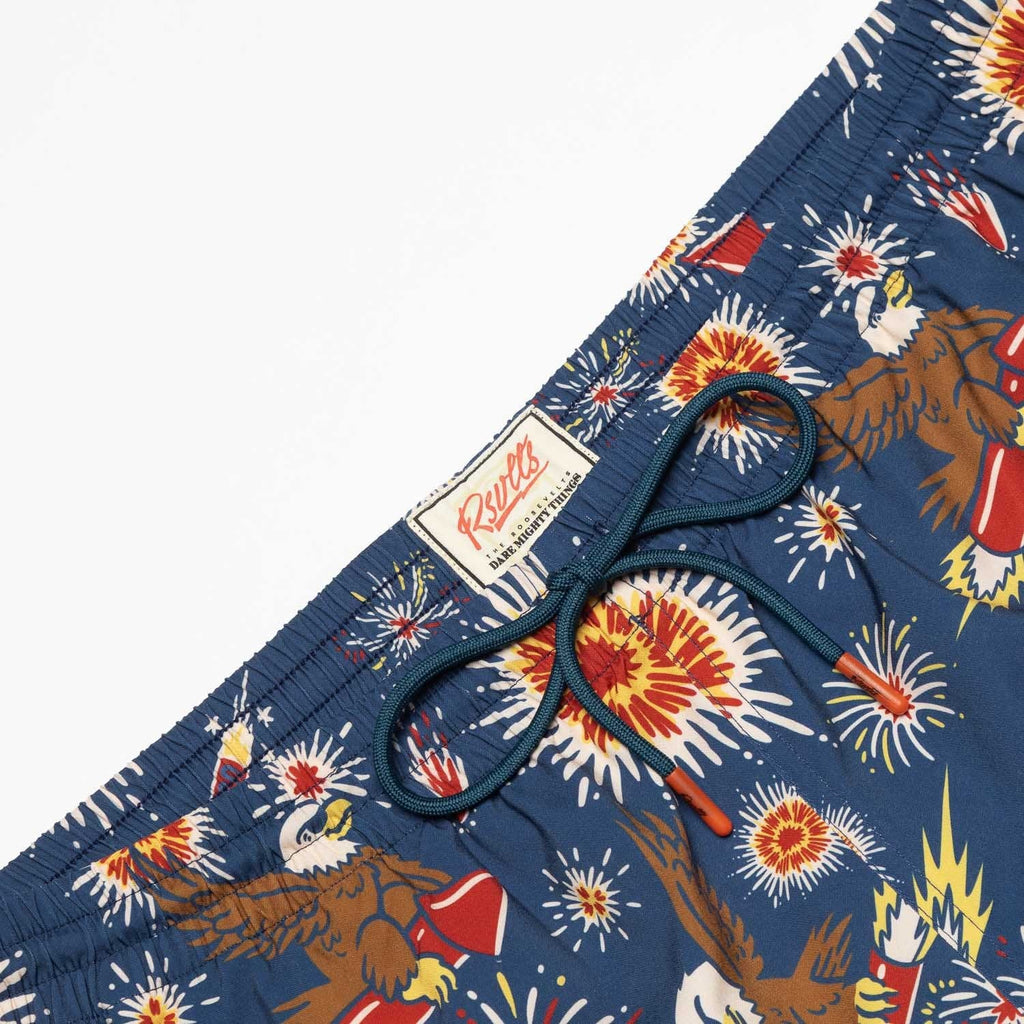 RSVLTS Rocket’s Rad Glare Hybrid Shorts in Blue — detail 2