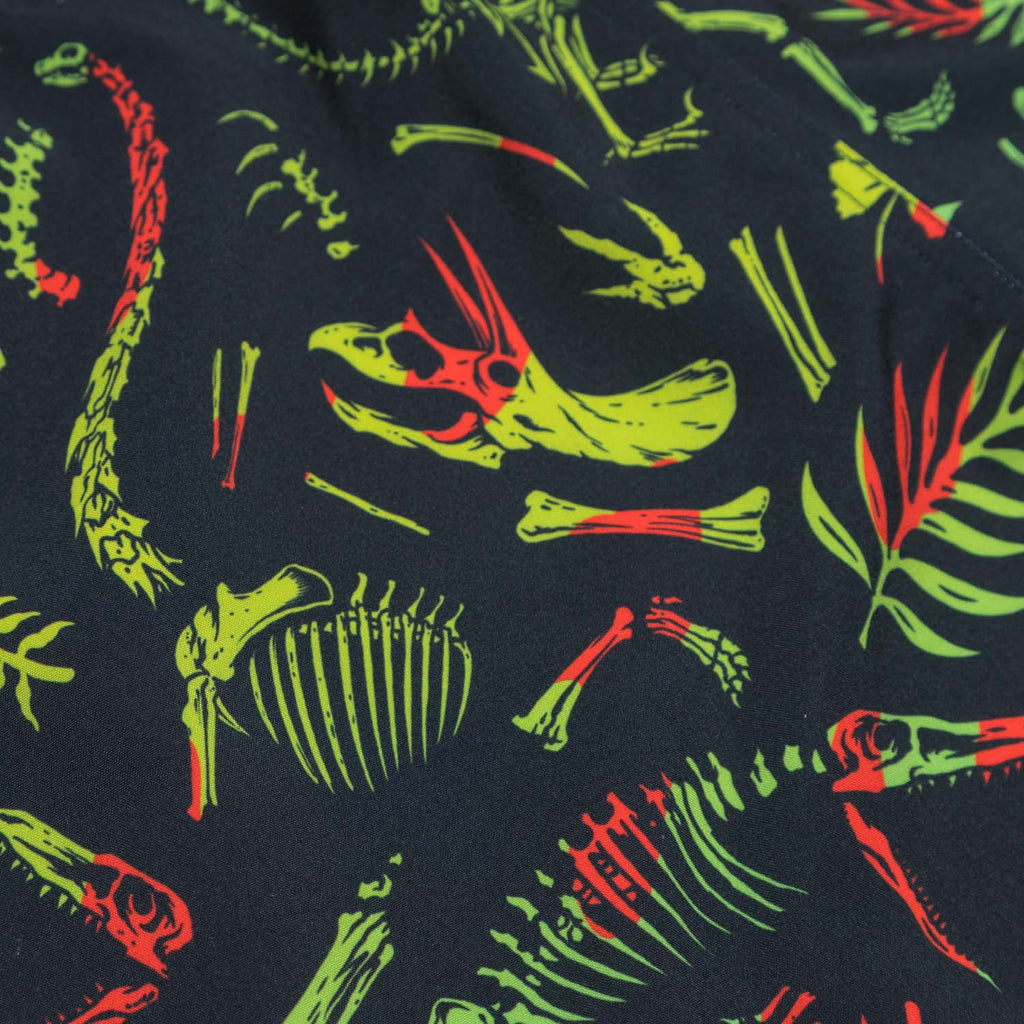 RSVLTS Fossil Records Hybrid Shorts in Black — detail 7
