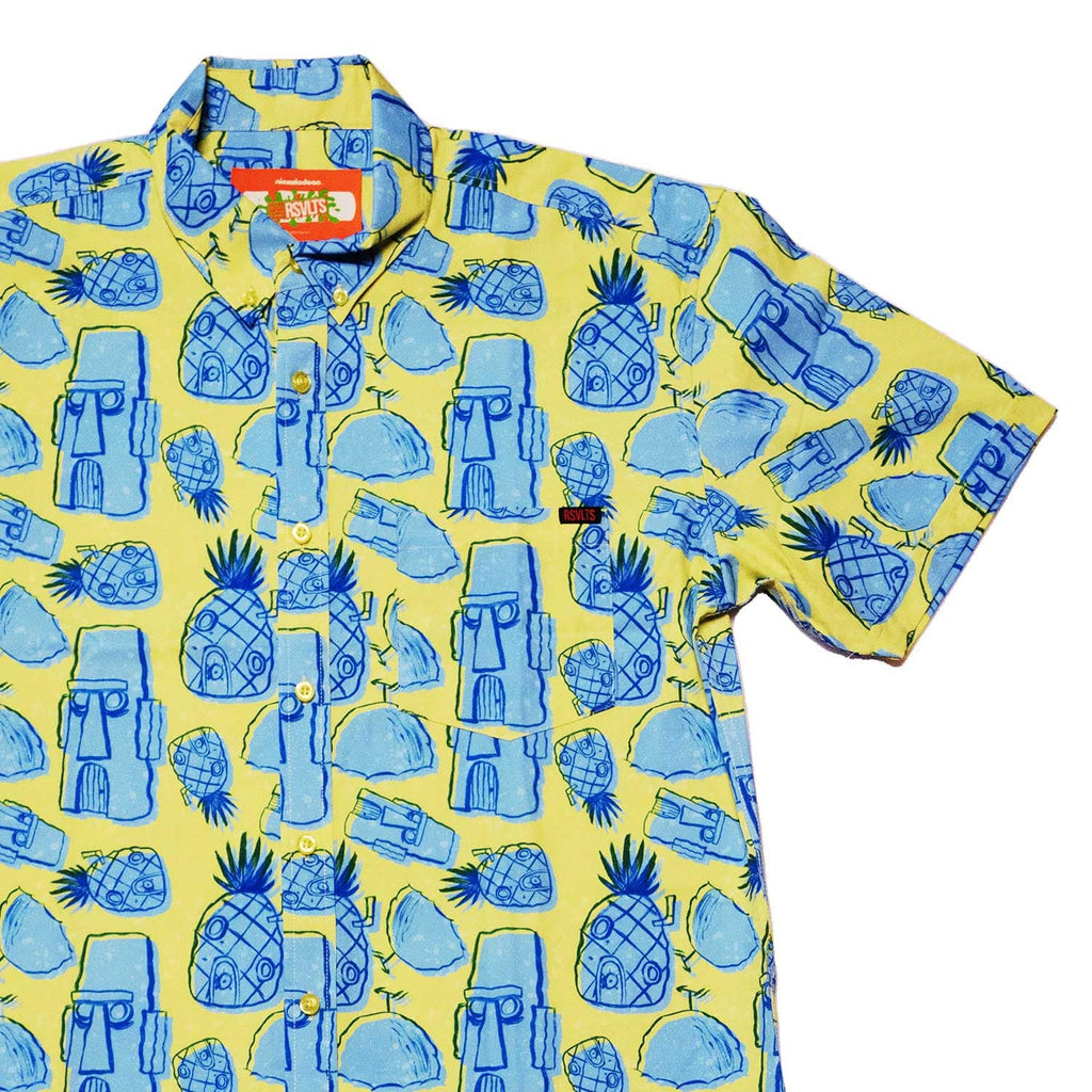 RSVLTS Neighborhood KUNUFLEX Short Sleeve Shirt in Yellow — front view